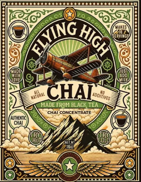 Flying High Chai Concentrate - Personal size (16oz)